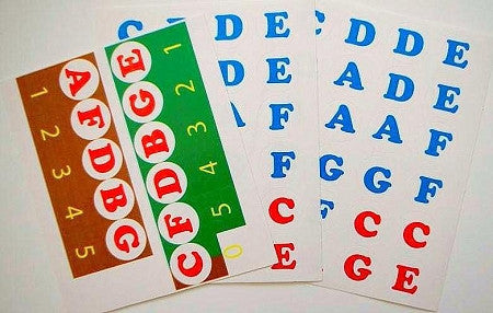 Alphabetical piano key stickers (FREE Shipping) English